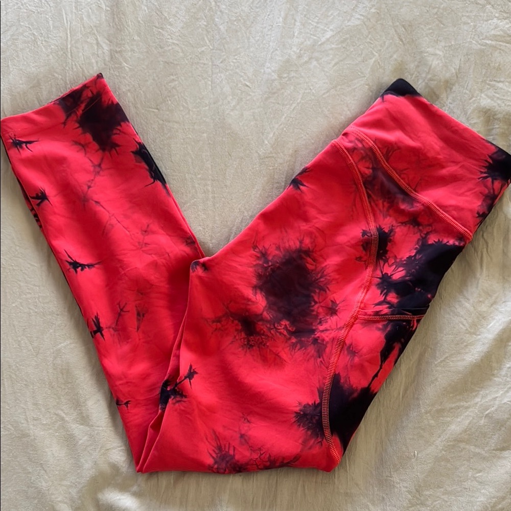 Lululemon Invigorate High-Rise Tight 25" *Wash Tie Dye Carnation Size 4